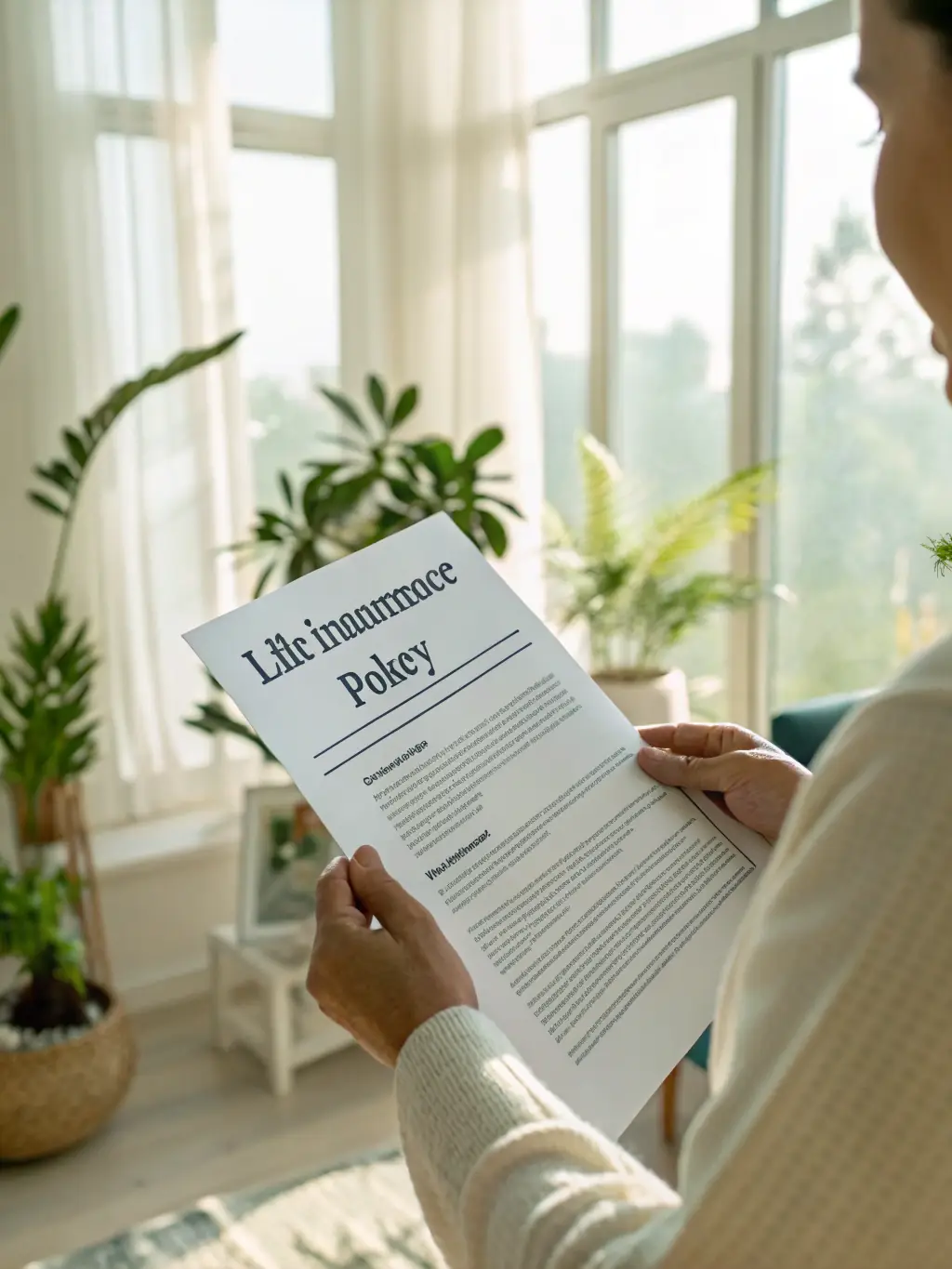 An elegant image of a family estate with financial documents and a life insurance policy, symbolizing legacy planning and wealth growth.