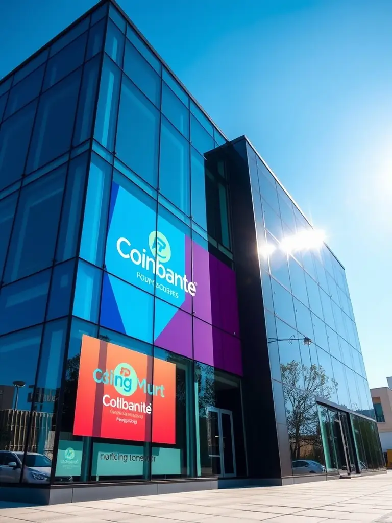 A modern office building with a logo representing asset growth and protection, illustrating the wealth strategy services provided by Alta Vida Capitol.